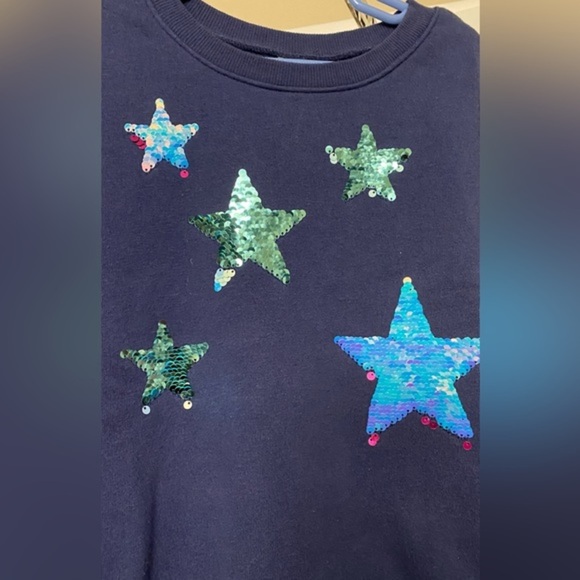 OshKosh B’gosh Blue Flippy Stars Pullover Girls 8Y - Picture 5 of 6